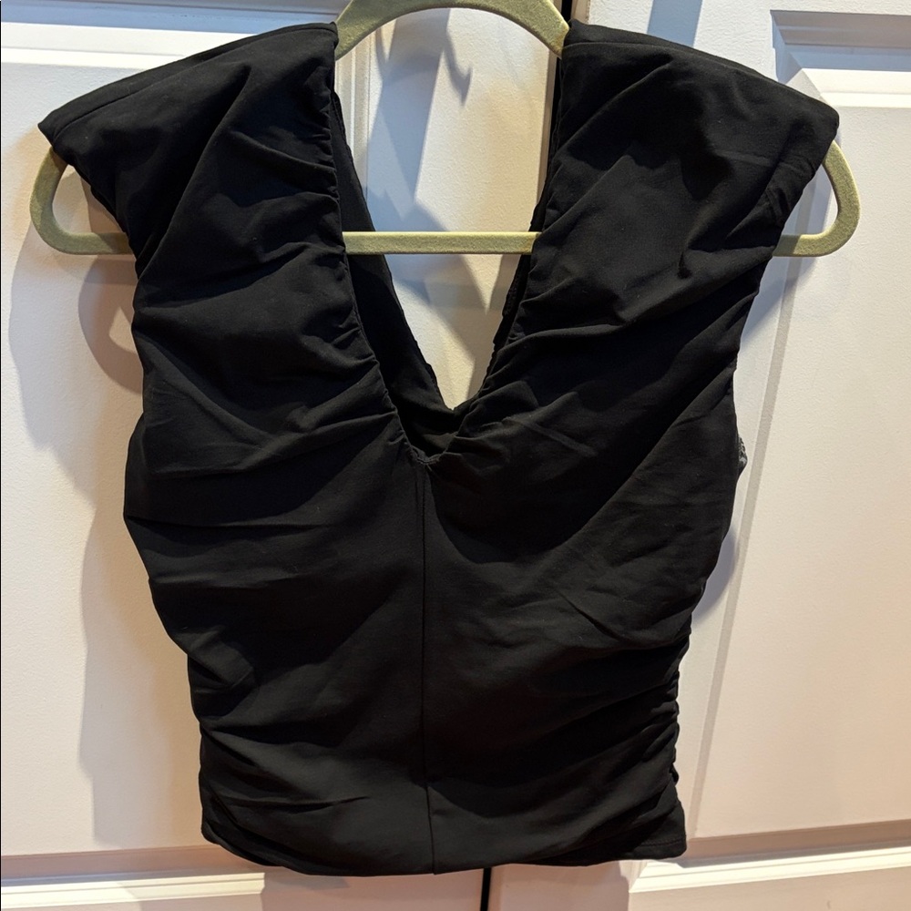 J. Crew Black V-Neck Top NWT